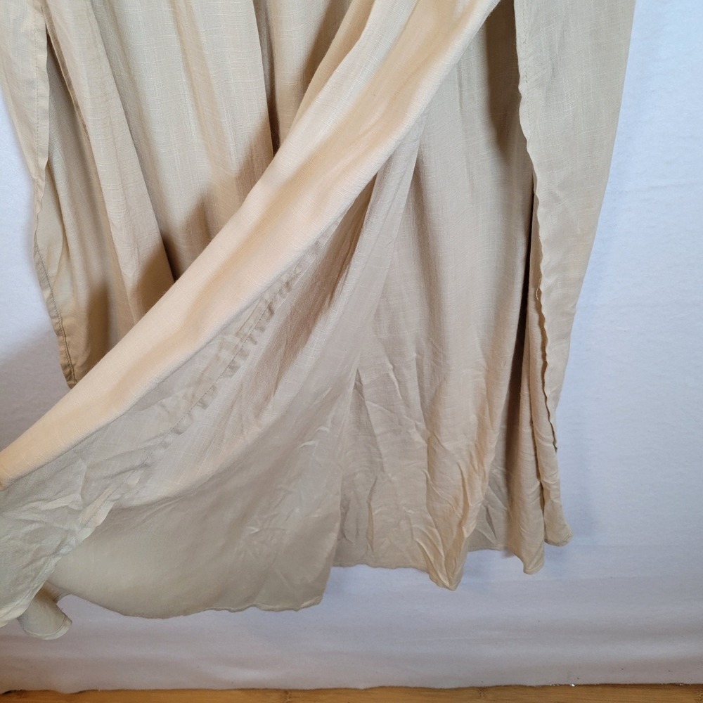 Aratta Silent Journey Women Crochet Lace Beaded Tank Maxi Dress Size Large Beige - Picture 3 of 11
